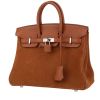 Hermès  Birkin 25 cm Grizzly handbag  in gold doblis calfskin  and gold Swift leather - 00pp thumbnail