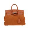 Bolso de mano Hermès  Birkin Grizzly 25 en cuero de ternero doblis color oro y cuero swift color oro - 360 thumbnail