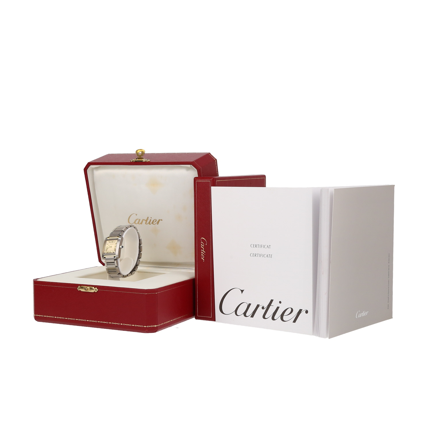 Reloj Cartier Tank Française de acero Ref: Cartier - 2384  Circa 2000 - Detail D2