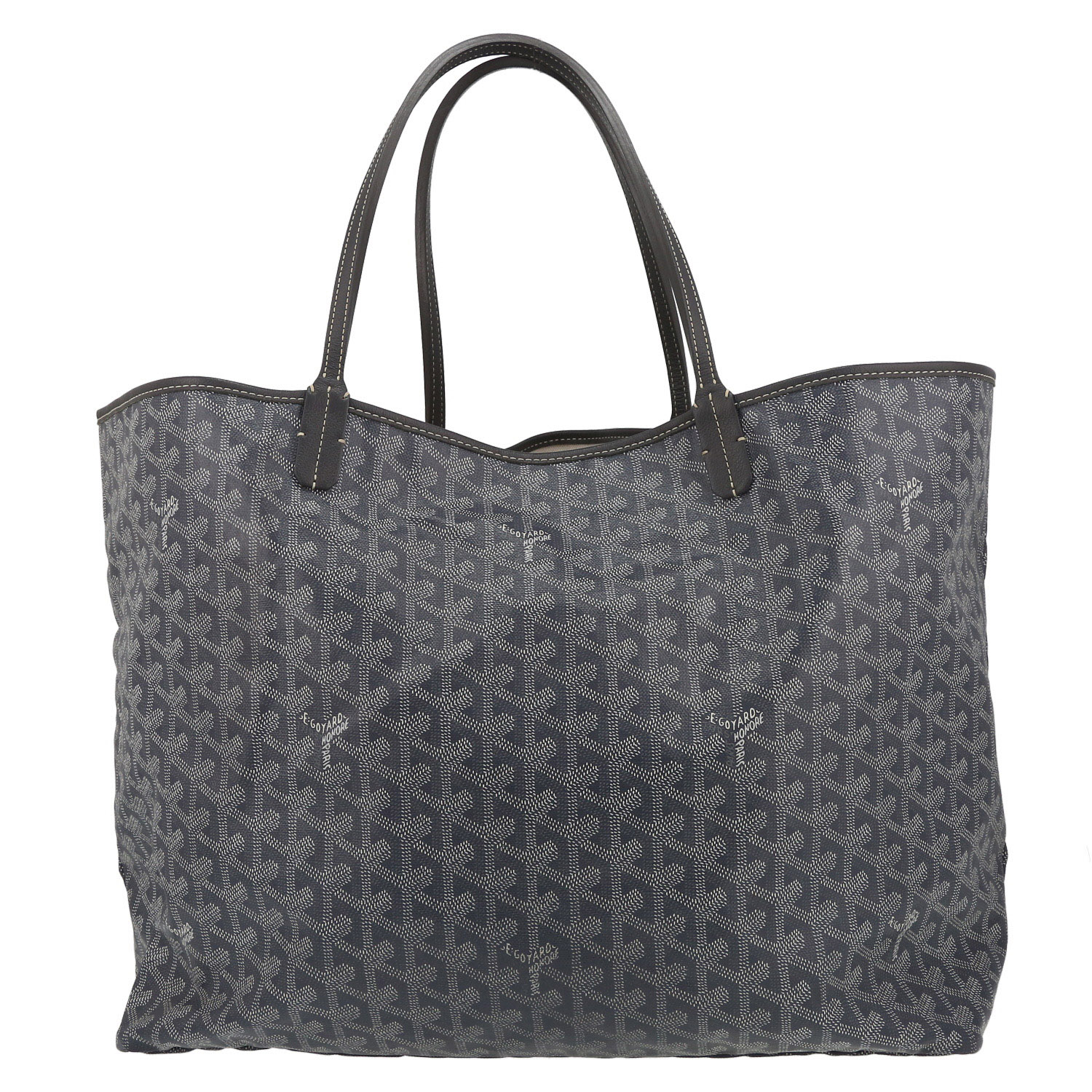 Shopping bag Goyard  Saint-Louis in tela Goyardine grigia e pelle grigia - Detail D2