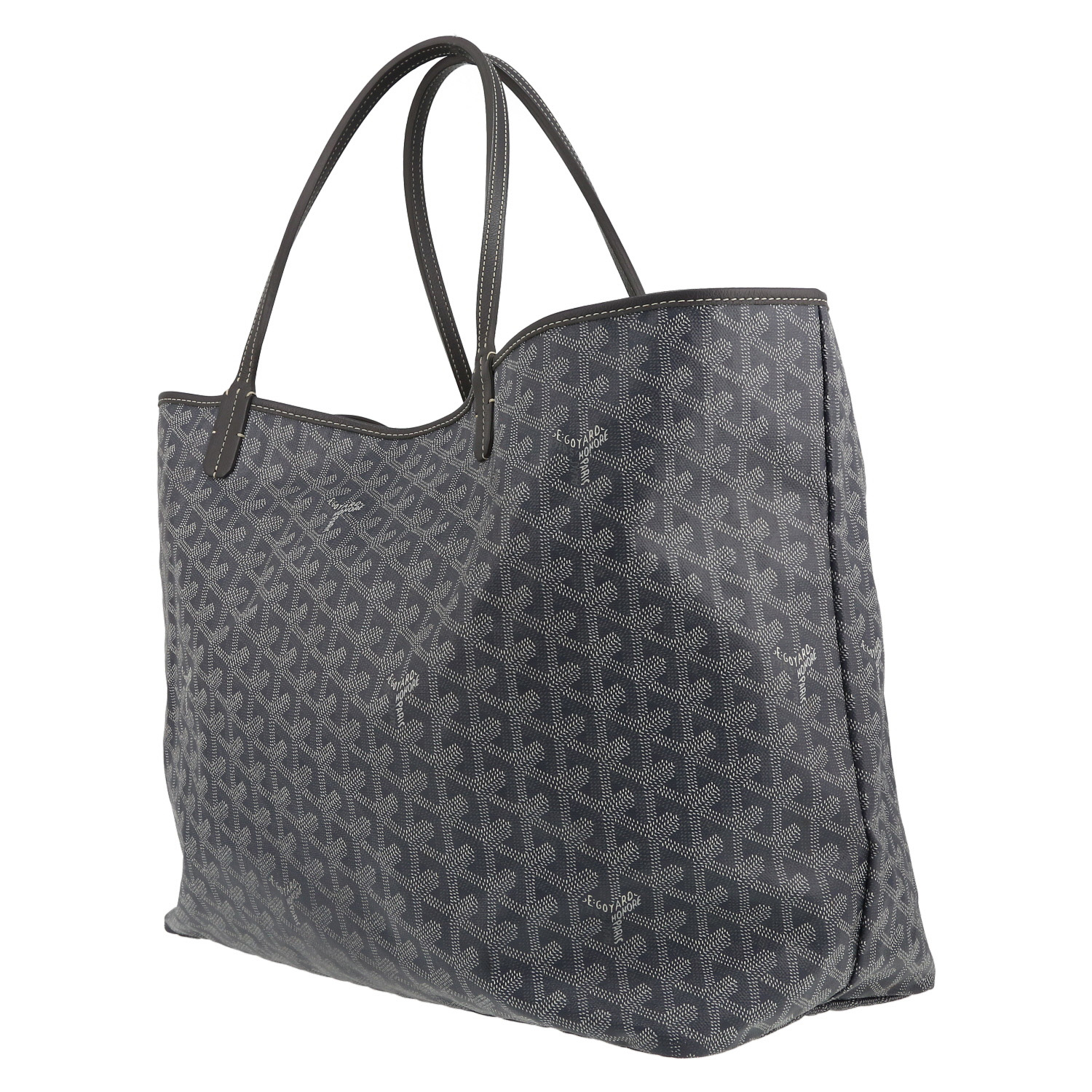 Bolso Cabás Goyard  Saint-Louis en tela Goyardine gris y cuero gris - Detail D3