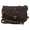 Louis Vuitton  Saumur shoulder bag  in brown monogram canvas Idylle  and brown leather - Detail D2 thumbnail