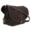 Louis Vuitton  Saumur shoulder bag  in brown monogram canvas Idylle  and brown leather - Detail D6 thumbnail