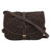 Louis Vuitton  Saumur shoulder bag  in brown monogram canvas Idylle  and brown leather - Detail D7 thumbnail