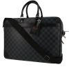 Louis Vuitton  Porte documents Voyage shoulder bag  damier graphite canvas  and black leather - 00pp thumbnail