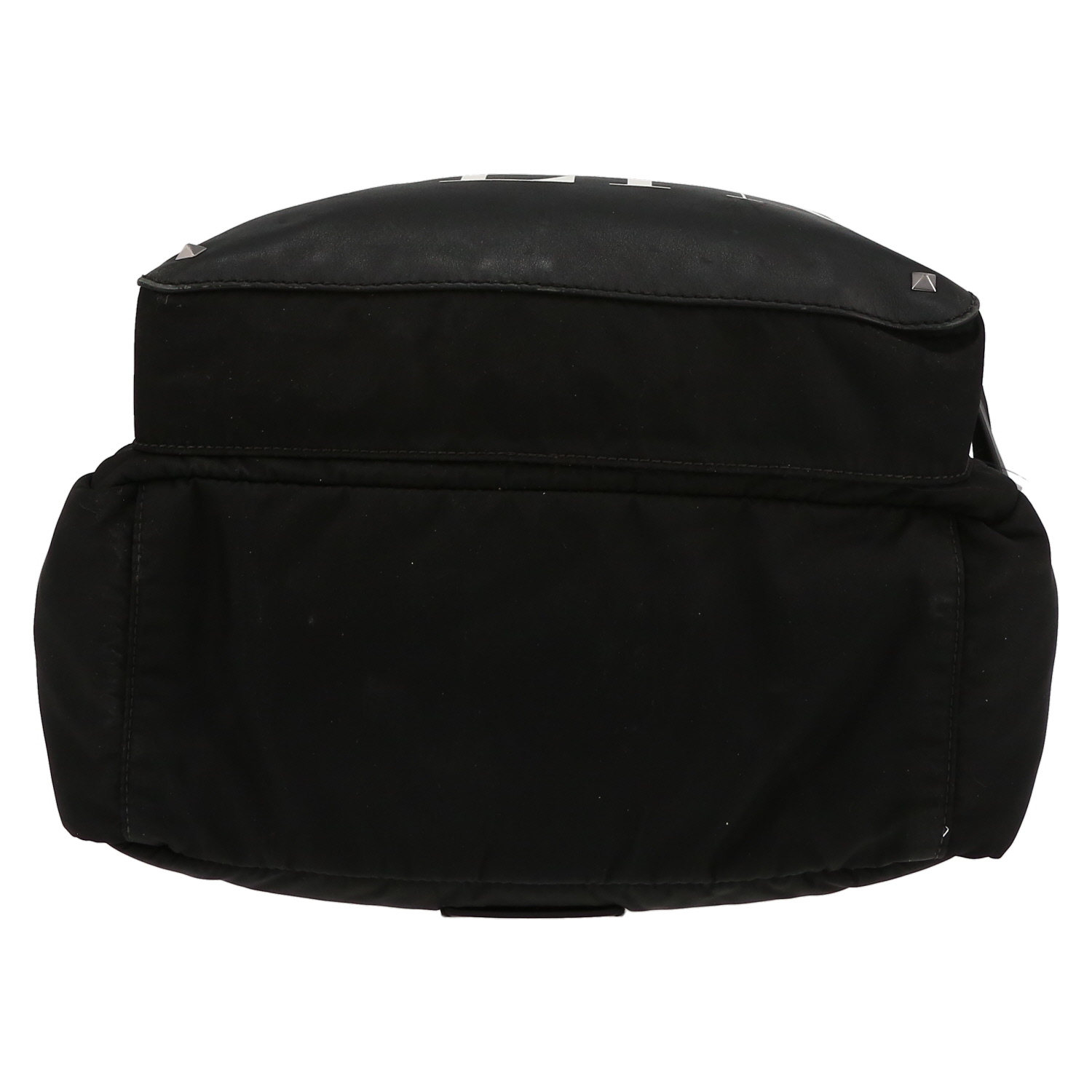 Valentino Garavani   backpack  in black canvas and leather - Detail D4