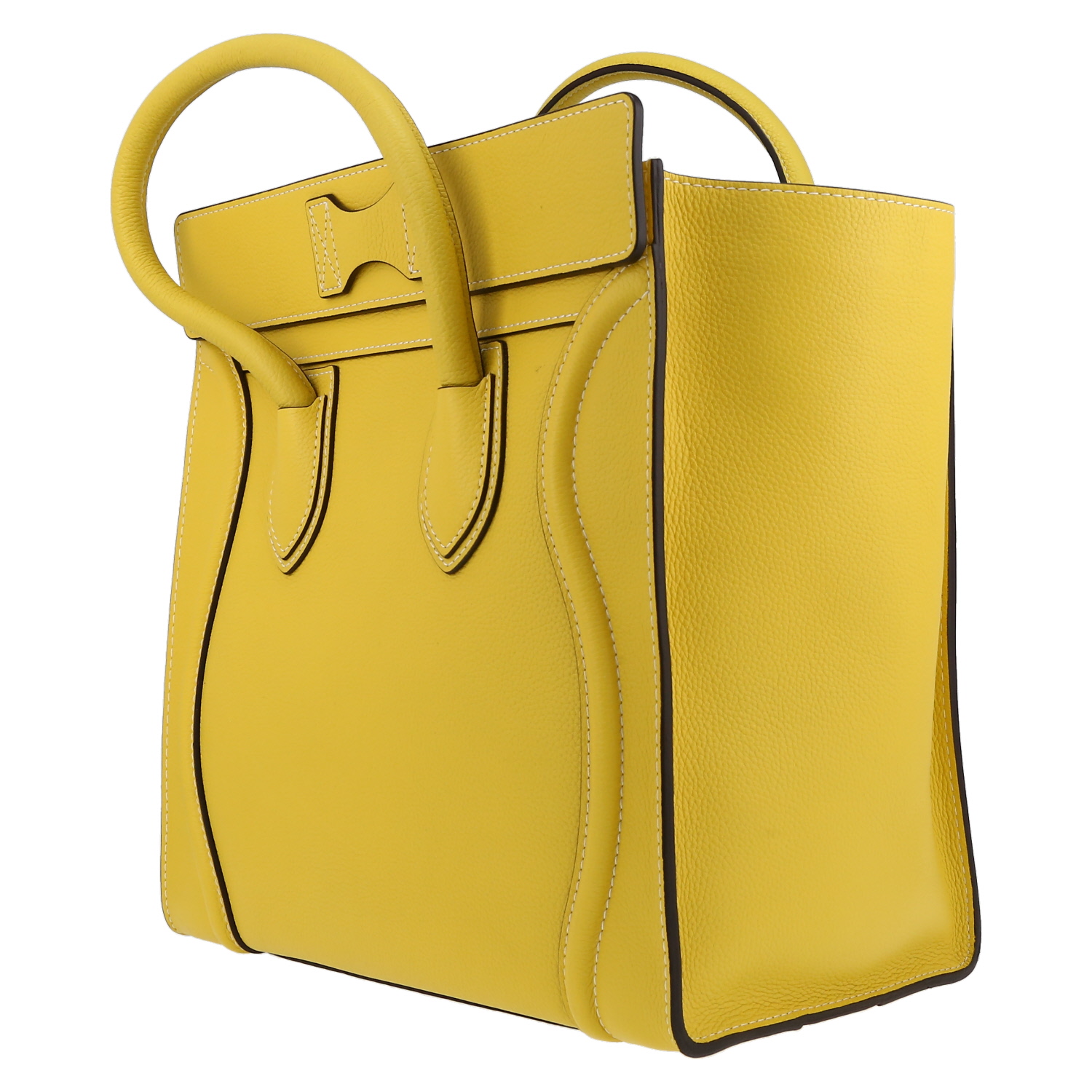 Borsa Celine  Luggage in pelle gialla - Detail D5