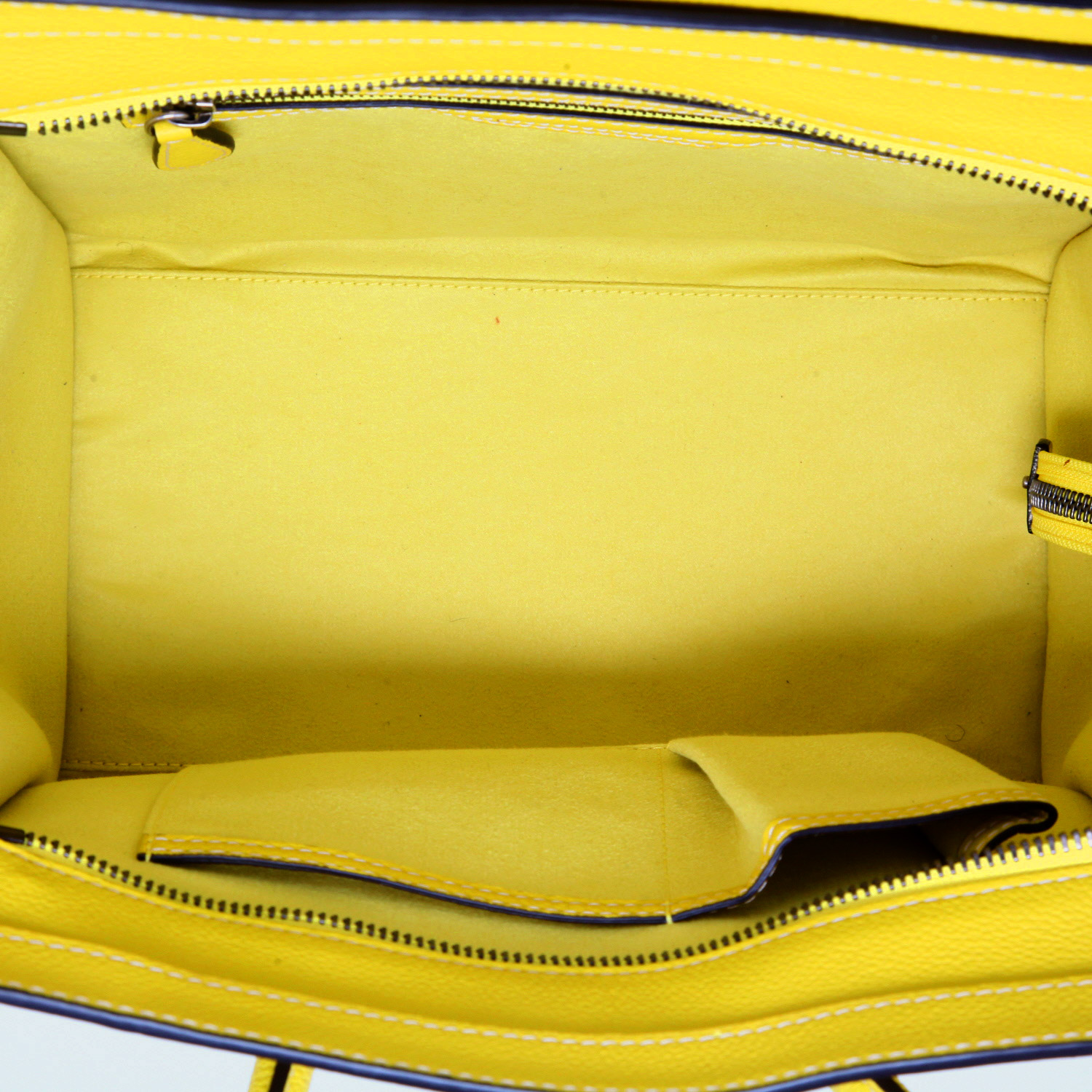 Bolso de mano Celine  Luggage en cuero amarillo - Detail D8