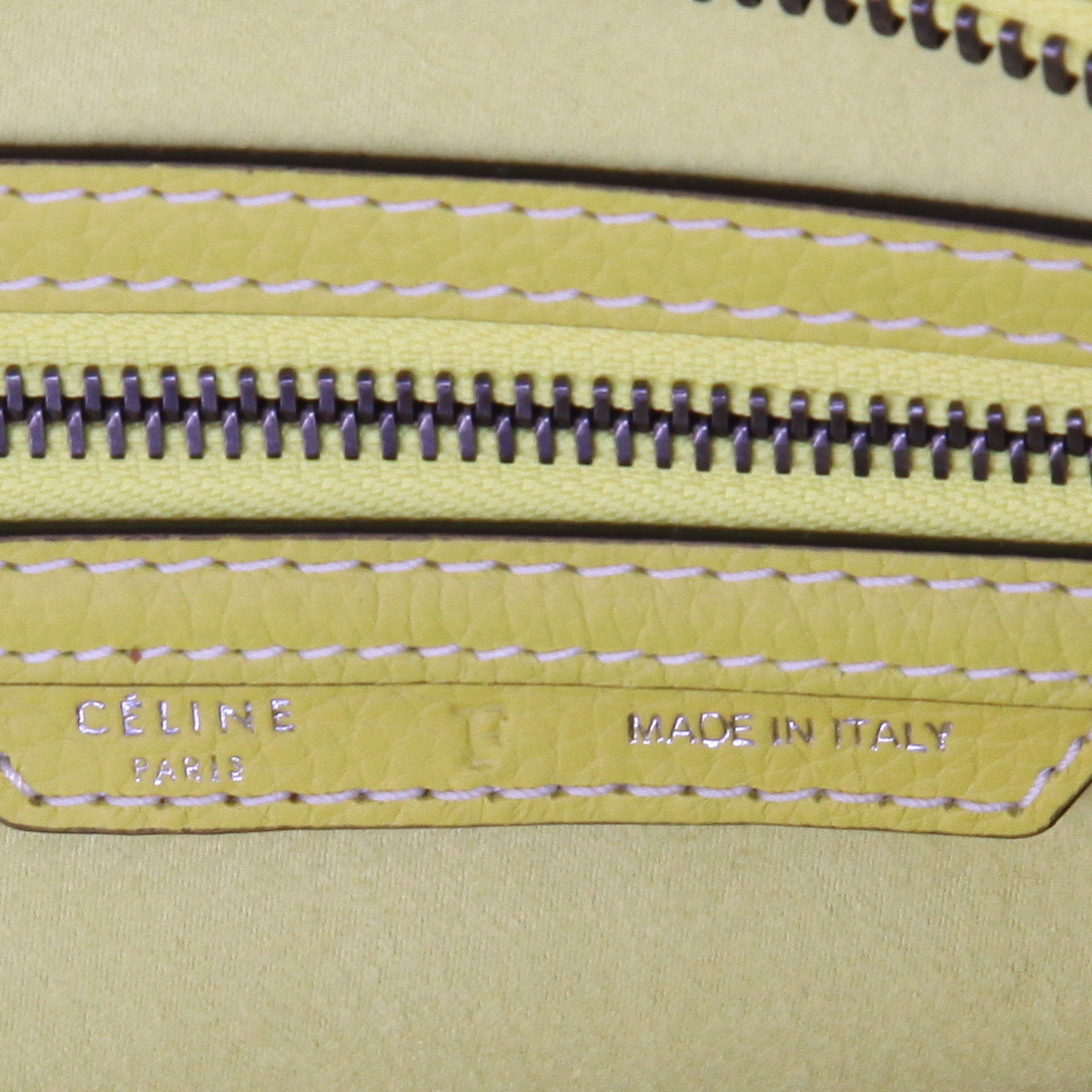 Borsa Celine  Luggage in pelle gialla - Detail D9