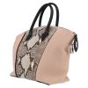 Louis Vuitton  Lockit handbag  in pink leather  and python - Detail D5 thumbnail