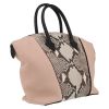 Louis Vuitton  Lockit handbag  in pink leather  and python - Detail D6 thumbnail