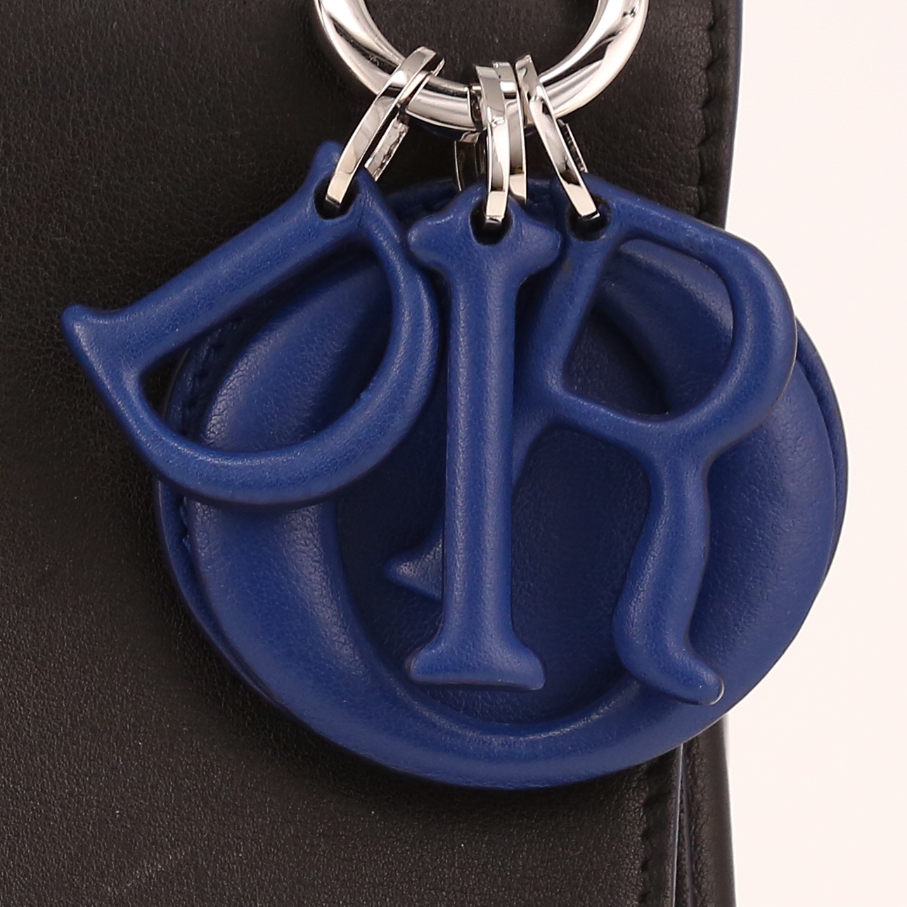 Dior Be Dior handbag in black and blue leather - Detail D1