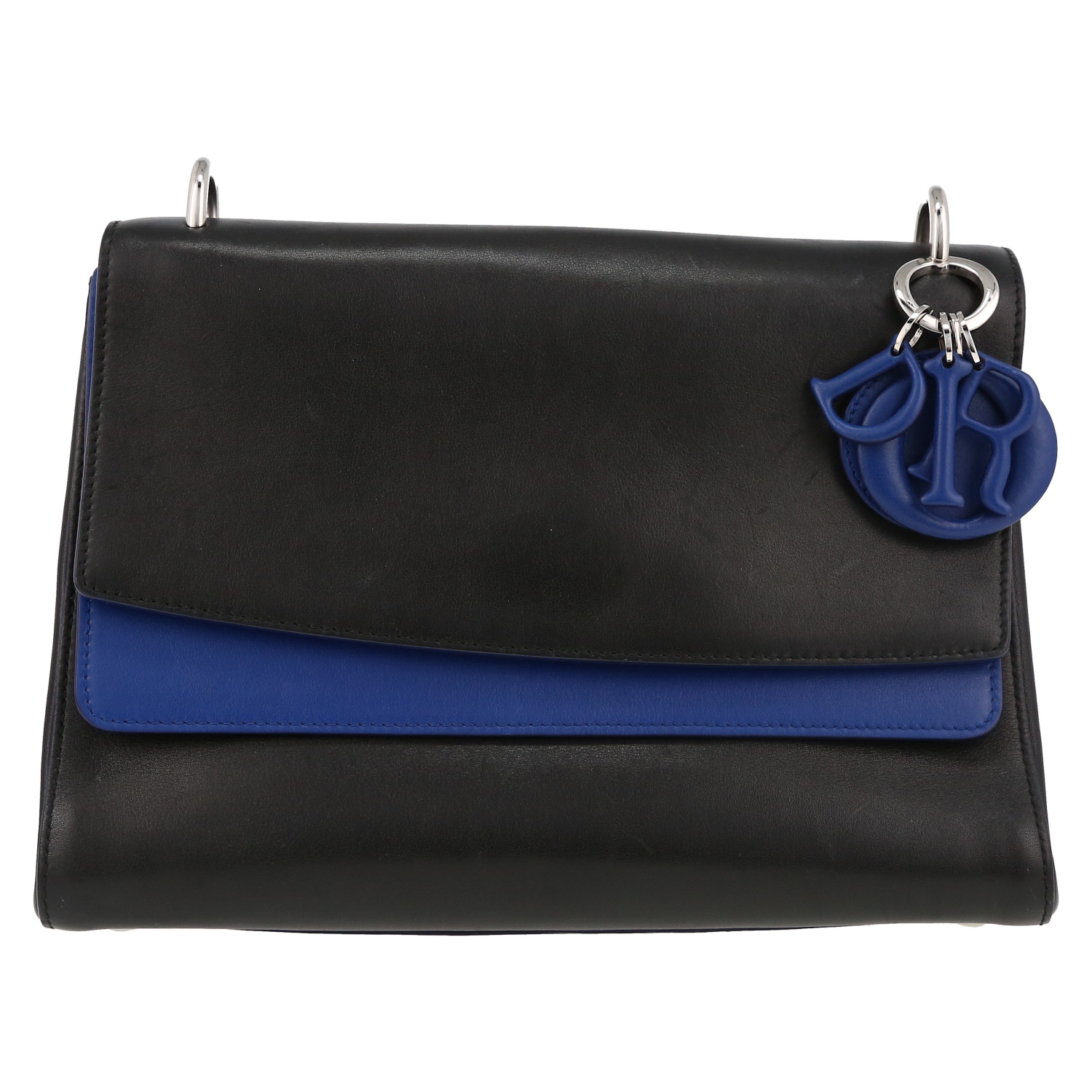 Dior Be Dior handbag in black and blue leather - Detail D2