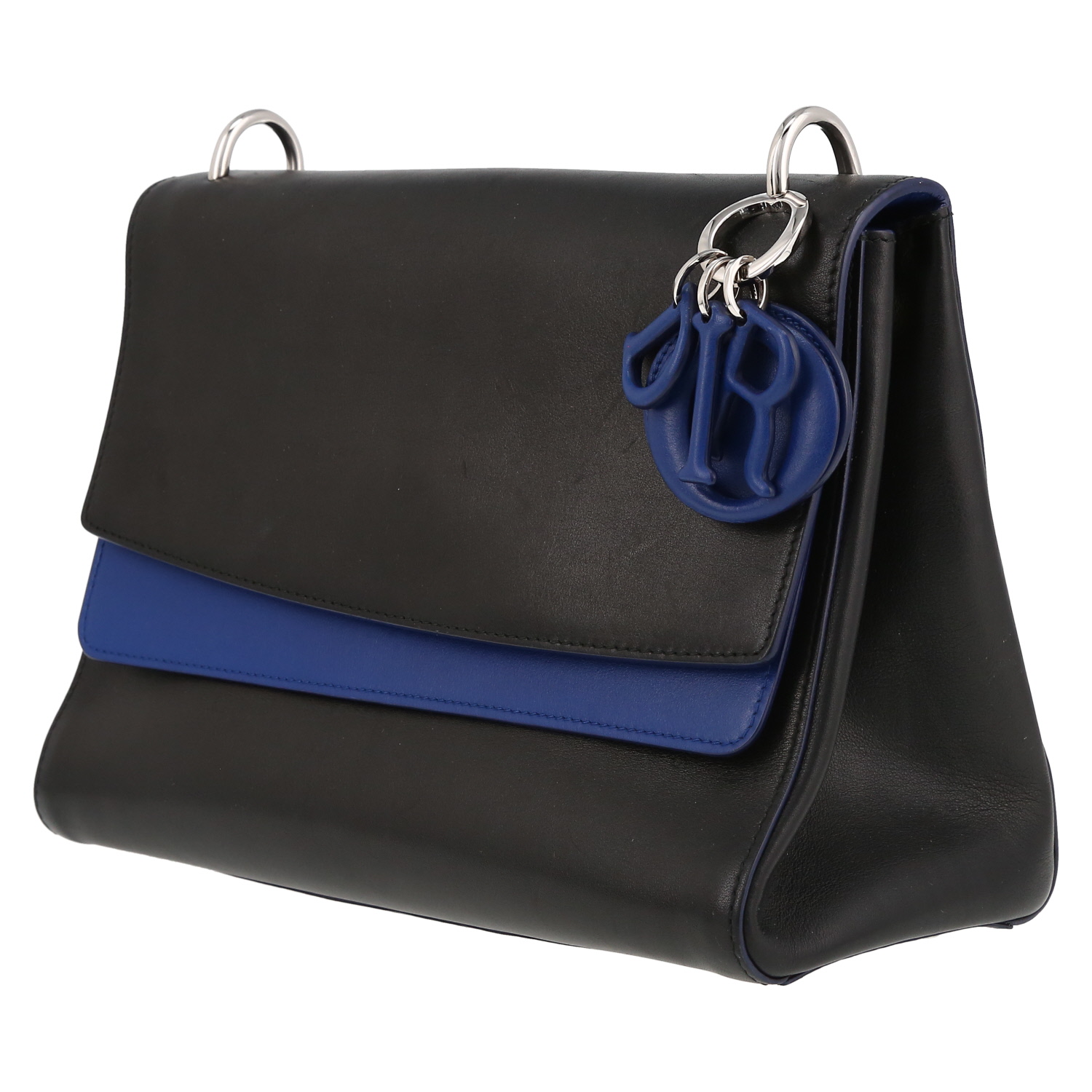 Dior Be Dior handbag in black and blue leather - Detail D3