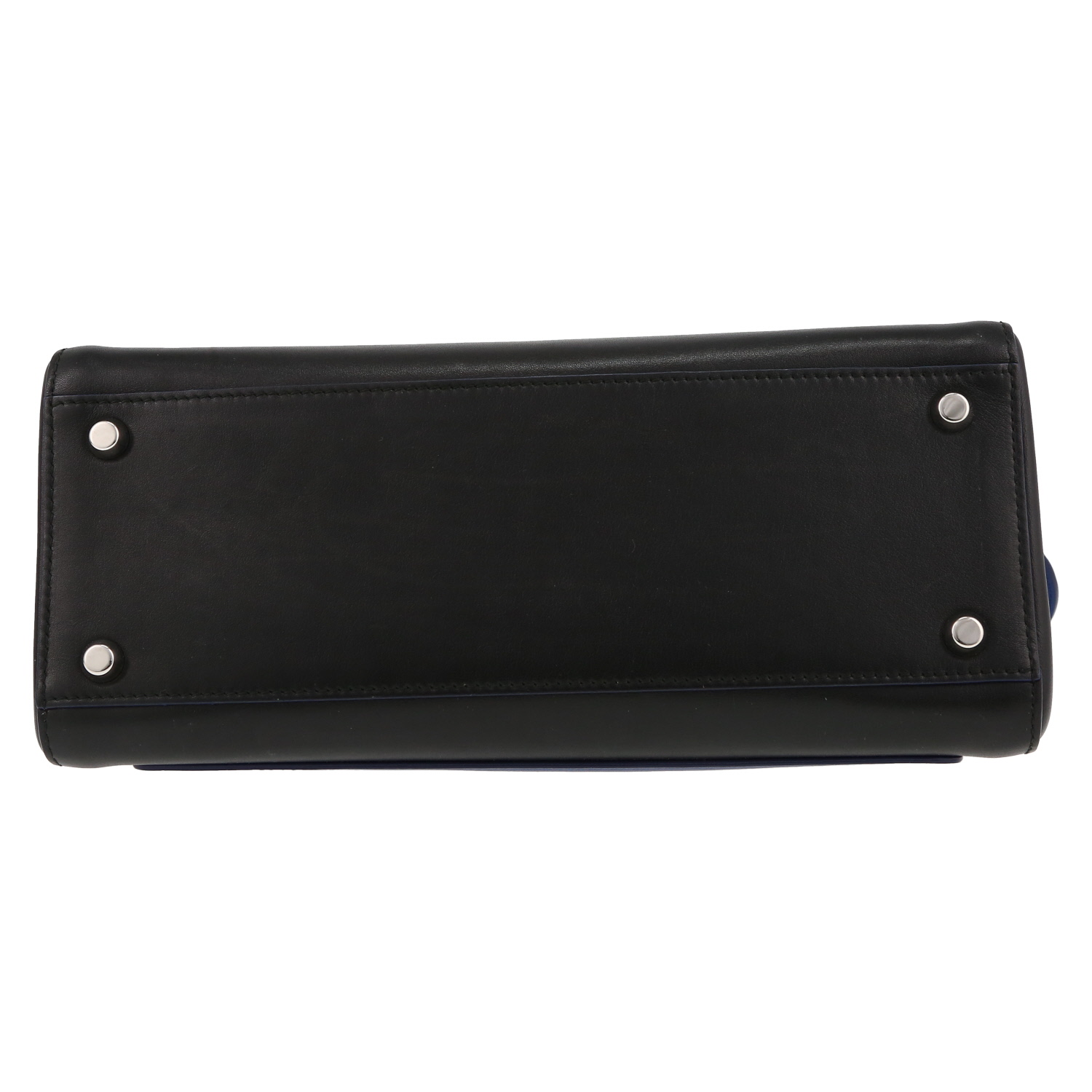 Bolso de mano Dior  Be Dior en cuero negro y azul - Detail D4