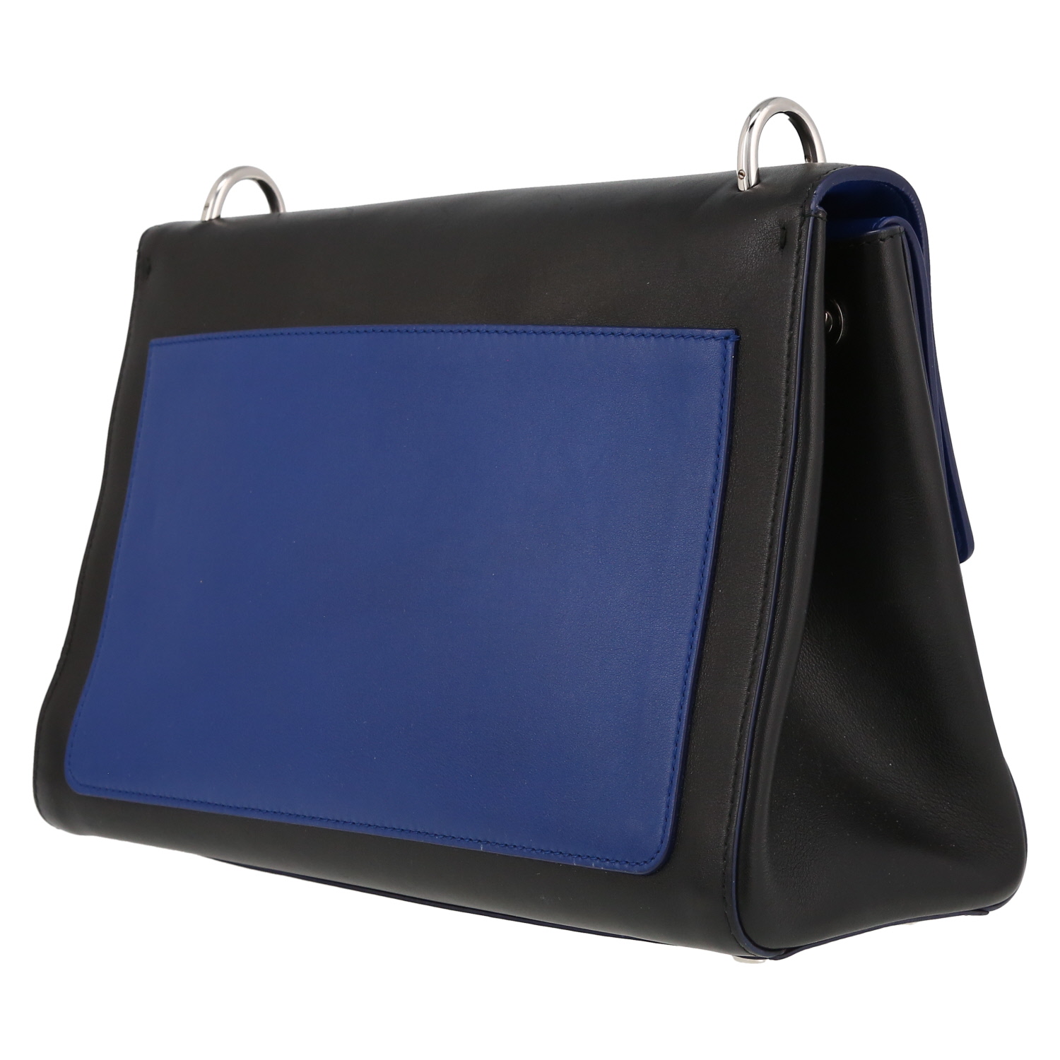 Sac à main Dior  Be Dior en cuir noir et bleu - Detail D5