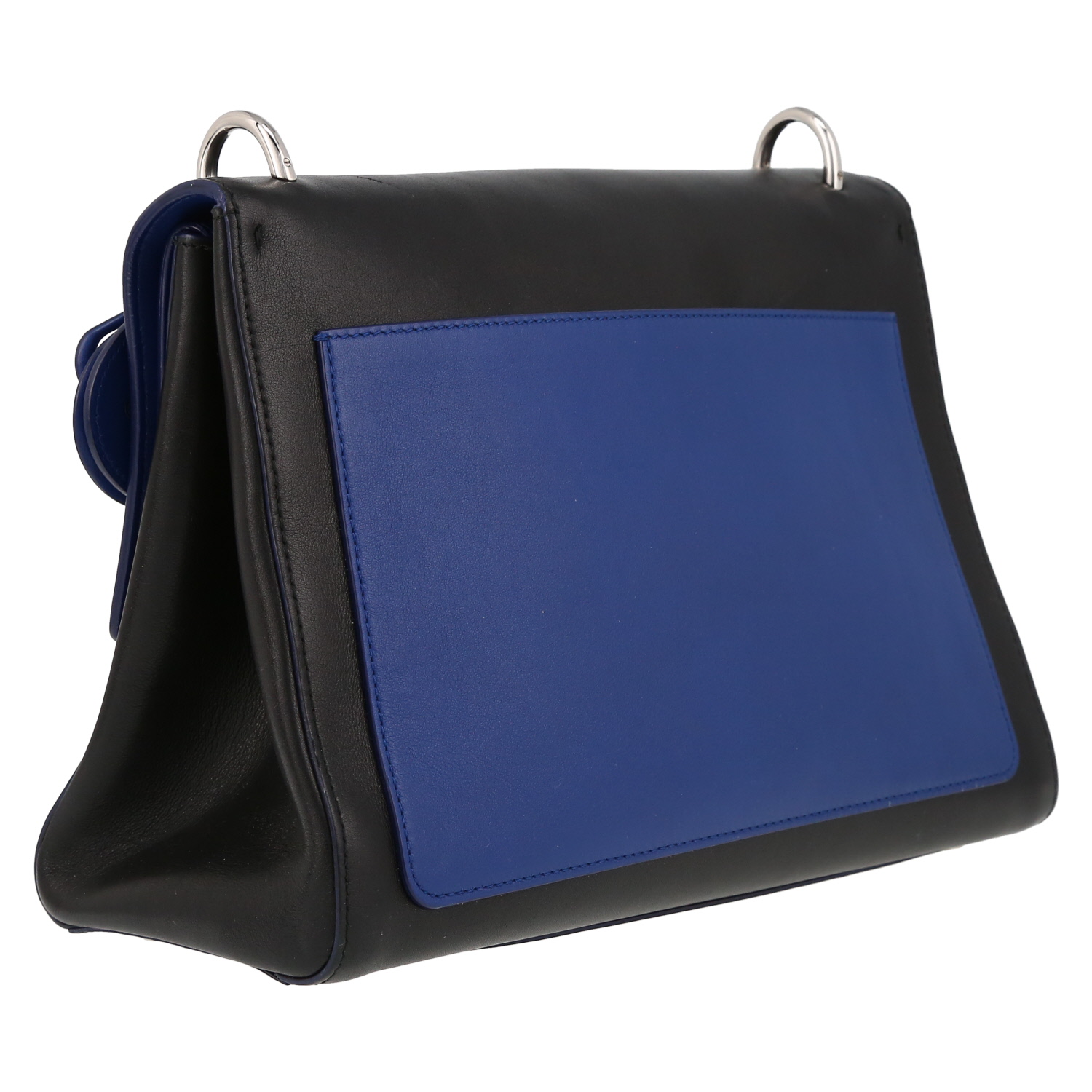 Bolso de mano Dior  Be Dior en cuero negro y azul - Detail D6