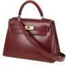 Hermès  Kelly 20 cm handbag  in burgundy box leather - 00pp thumbnail