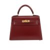 Bolso de mano Hermès  Kelly 20 cm en cuero box color burdeos - 360 thumbnail