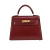 Hermès  Kelly 20 cm pouch  in burgundy box leather - 360 thumbnail