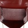 Hermès  Kelly 20 cm pouch  in burgundy box leather - Detail D3 thumbnail