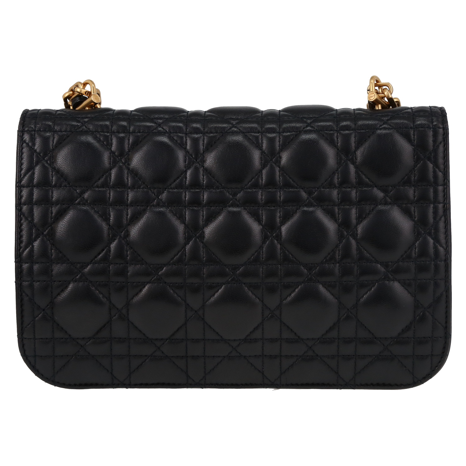 Sac bandoulière Dior  Dioraddict en cuir cannage noir - Detail D7