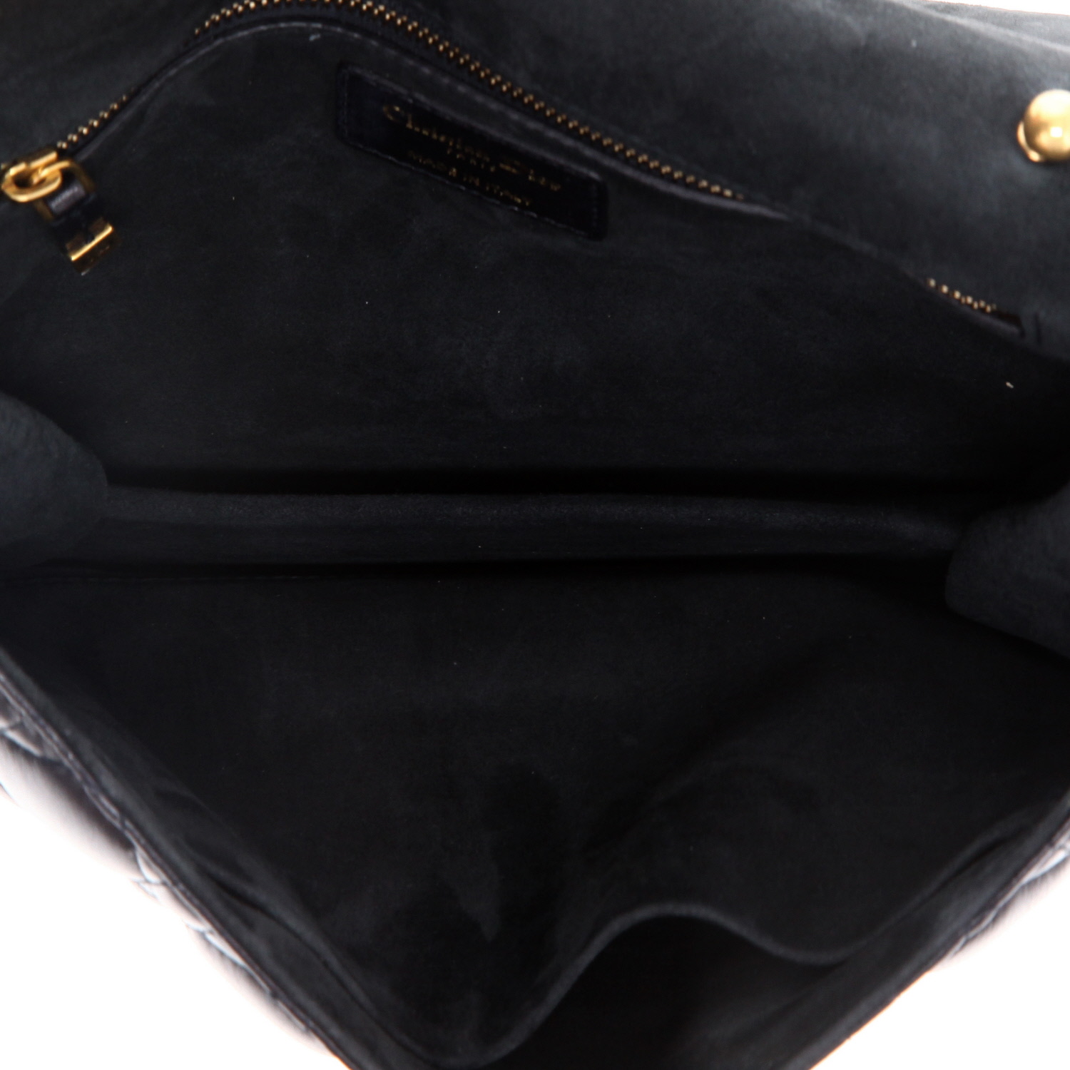 Sac bandoulière Dior  Dioraddict en cuir cannage noir - Detail D8