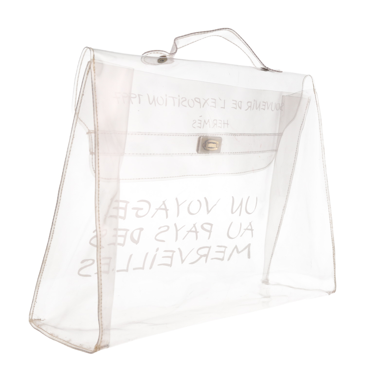 Hermès  Kelly Plastic handbag  in transparent vinyl - Detail D6