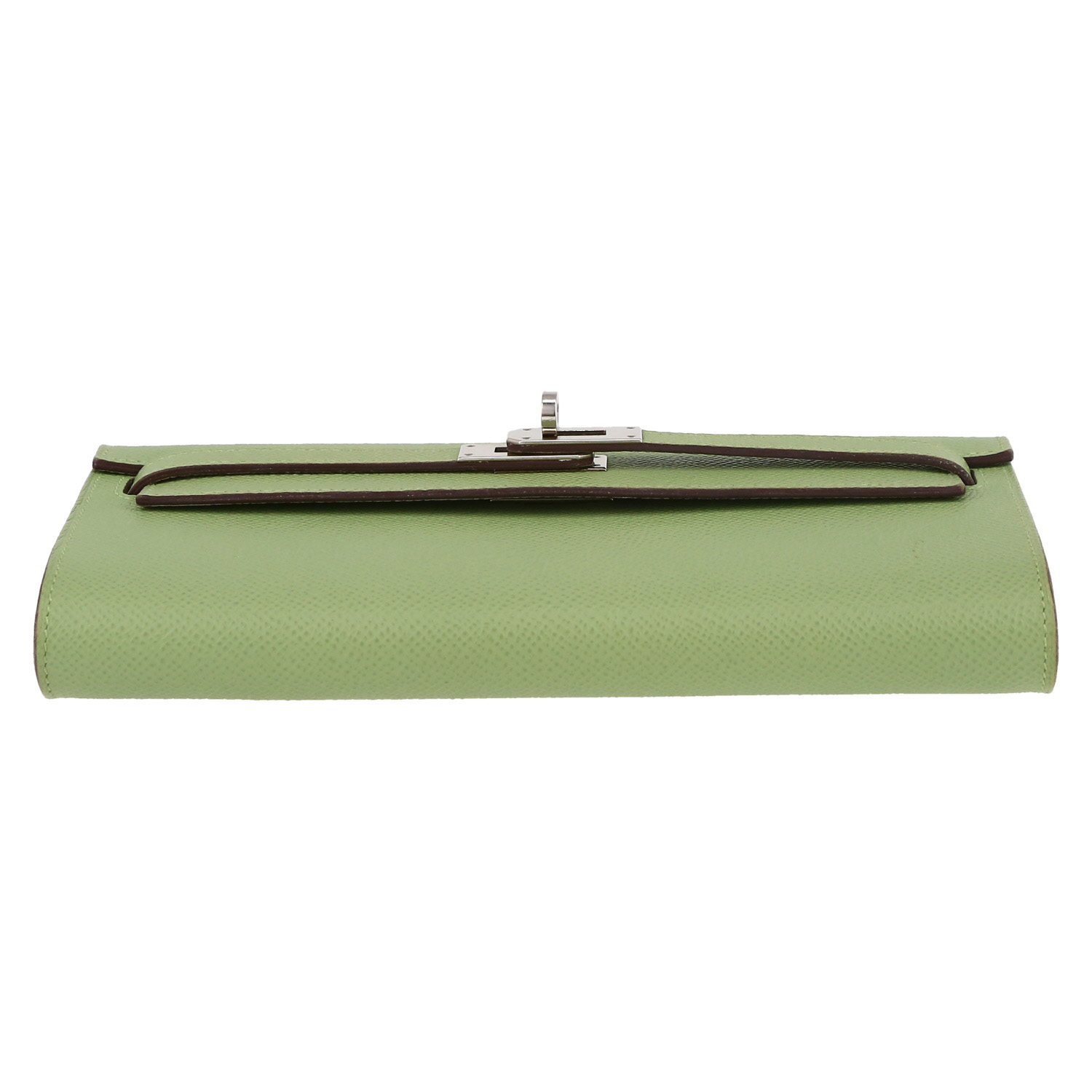 Hermès Kelly To Go handbag/clutch in Vert Criquet epsom leather - Detail D4