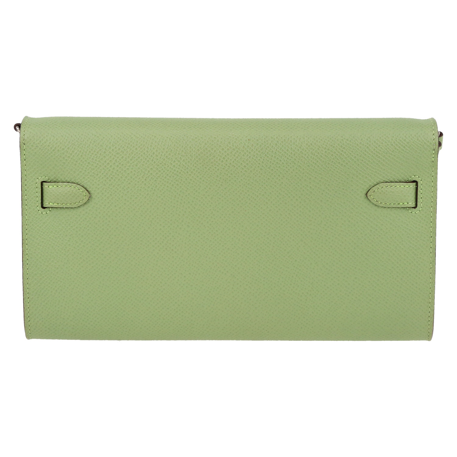 Hermès Kelly To Go handbag/clutch in Vert Criquet epsom leather - Detail D7