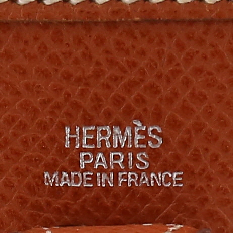 Hermès  Evelyne 16 cm shoulder bag  in gold epsom leather - Detail D9
