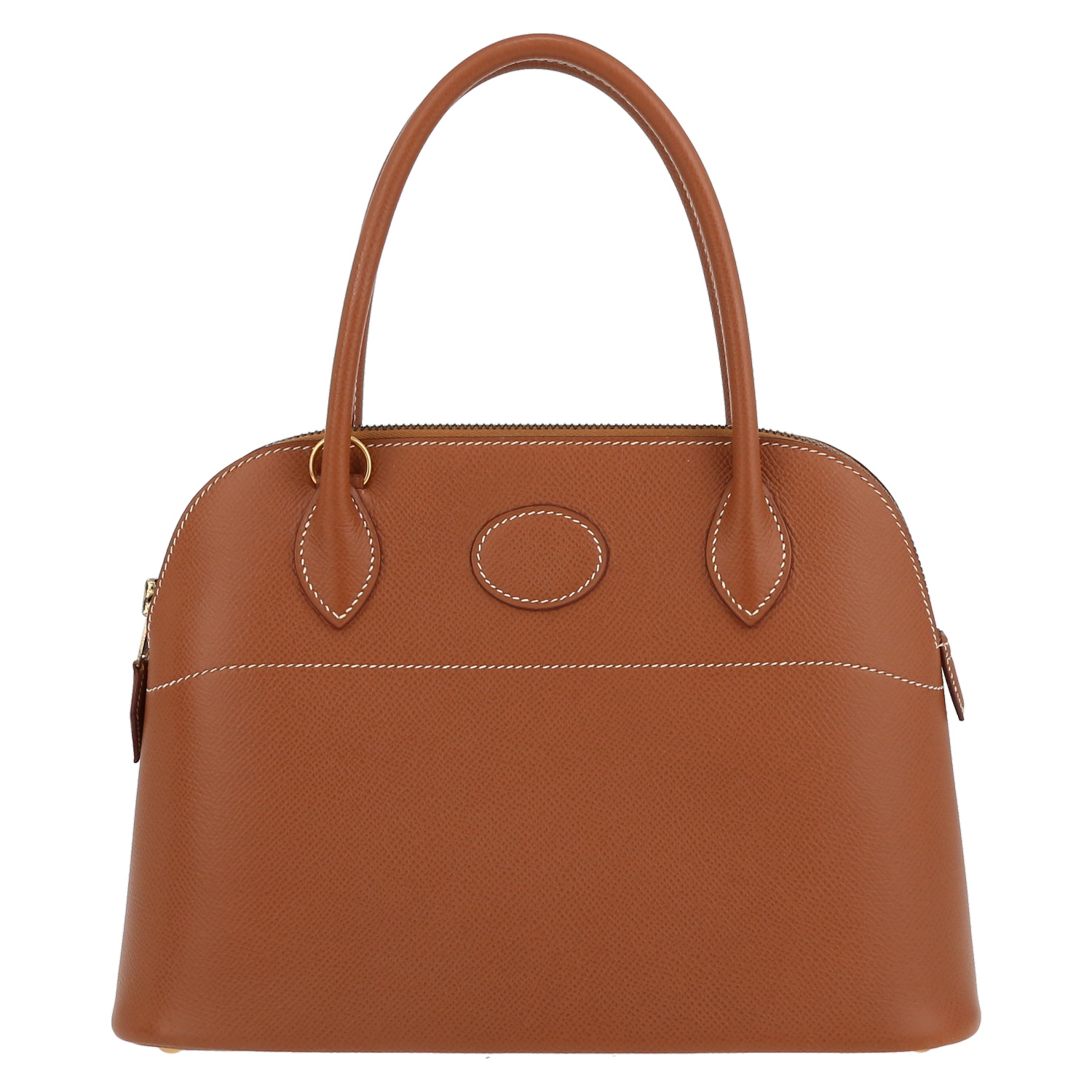 Bolso de mano Hermès  Bolide 25 cm en cuero epsom color oro - Detail D2