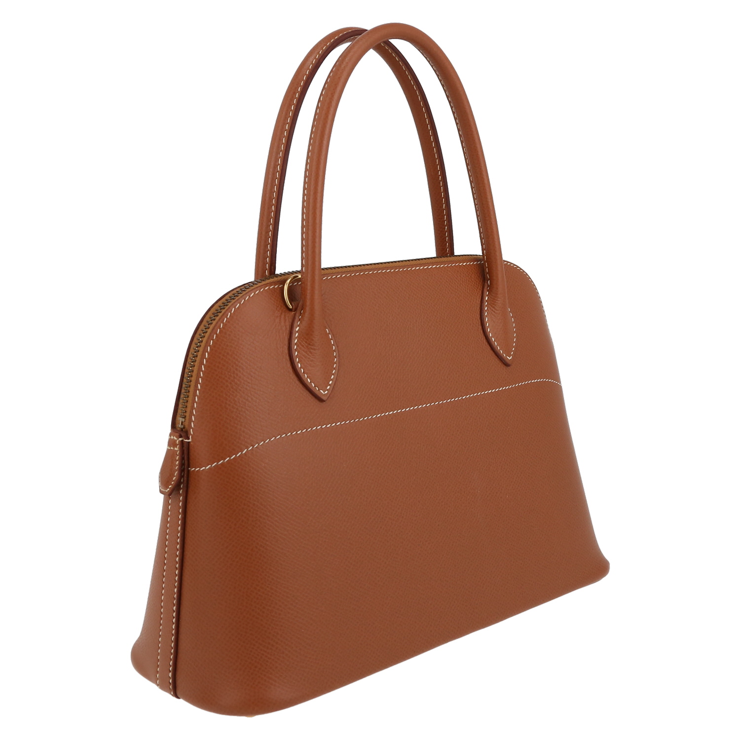 Hermès  Bolide 27 cm handbag  in gold epsom leather - Detail D6