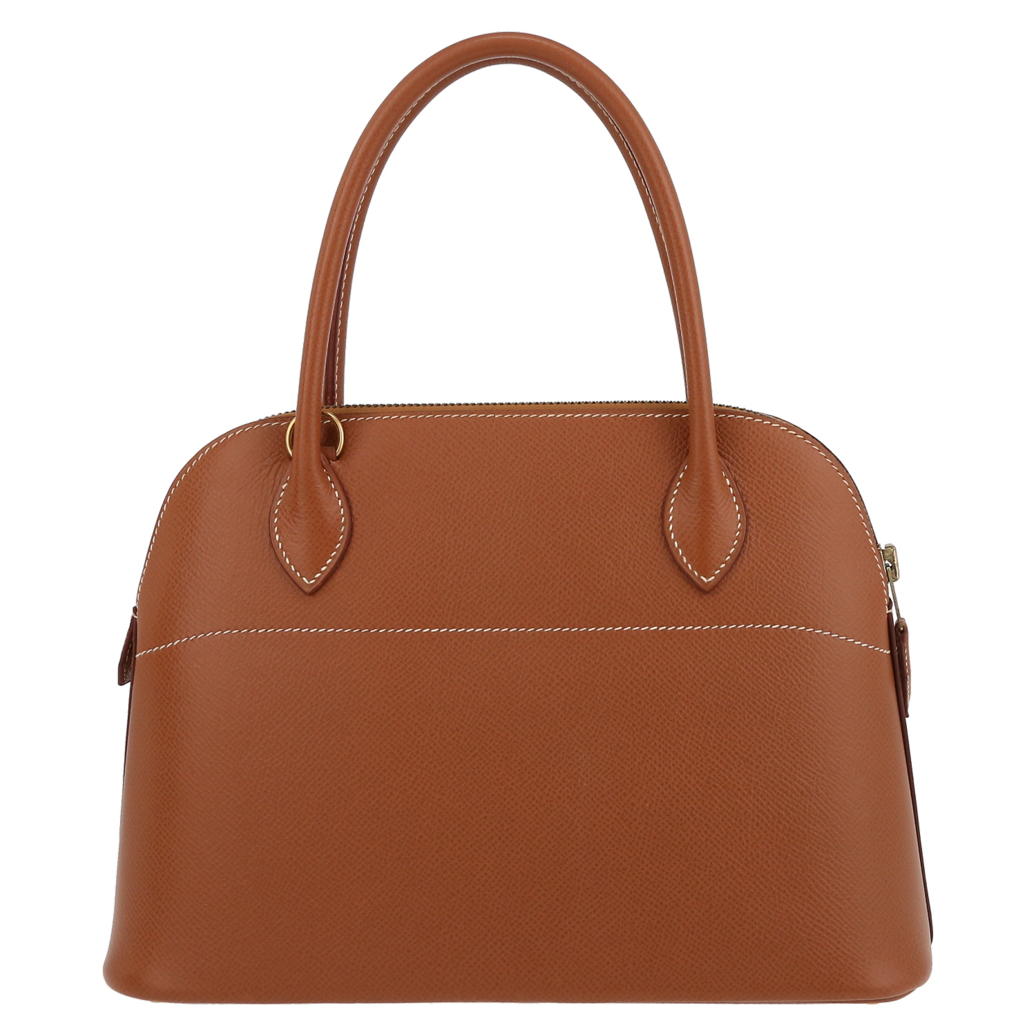Hermès  Bolide 25 cm handbag  in gold epsom leather - Detail D7