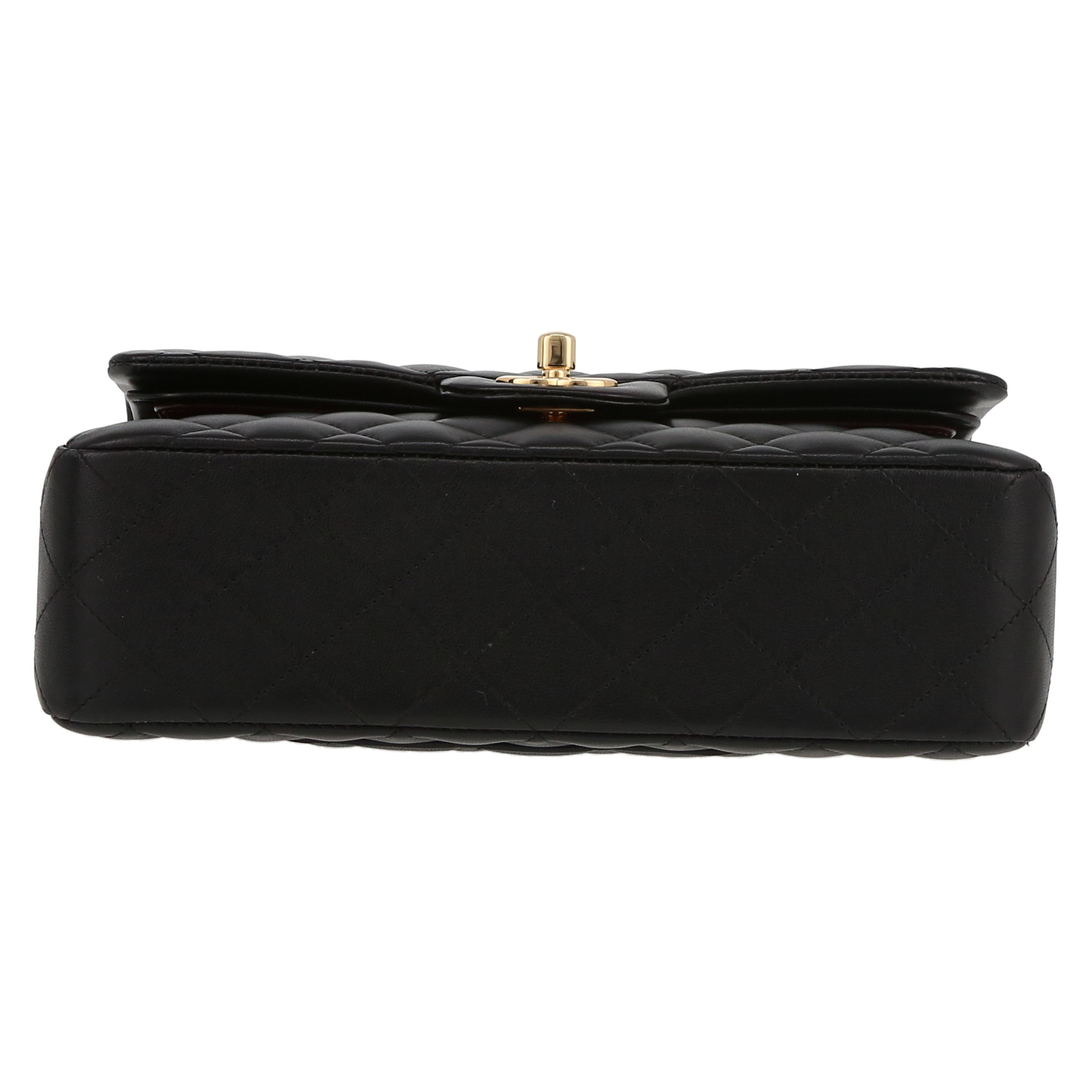 Chanel  Timeless Petit handbag  in black quilted leather - Detail D4