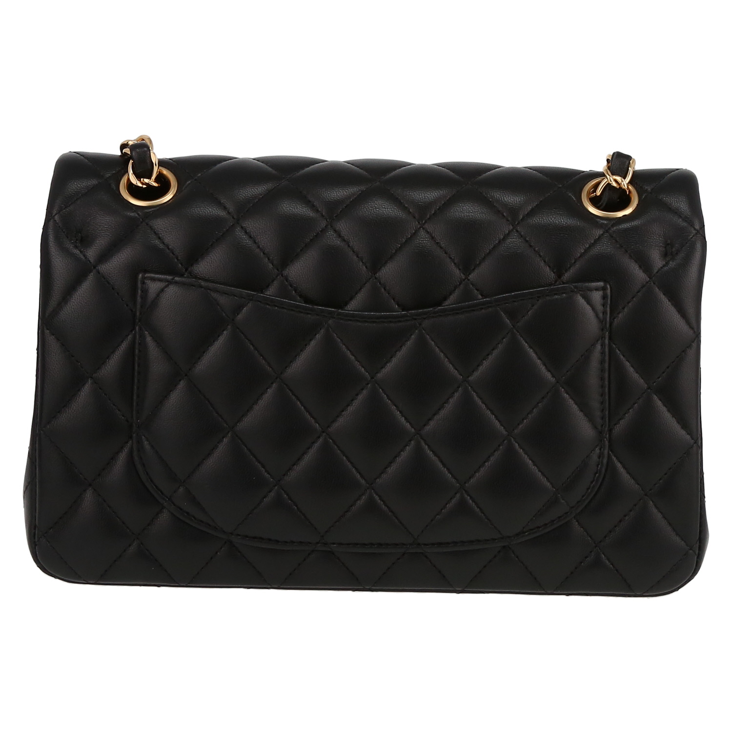 Bolso de mano Chanel  Timeless Petit en cuero acolchado negro - Detail D7
