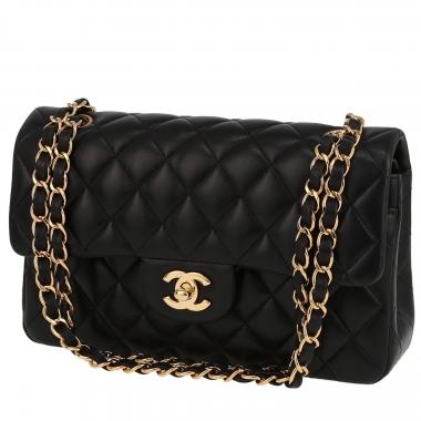 Chanel Timeless Small Model Handbag in Red Quilted Grained Leather