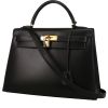 Bolso de mano Hermès  Kelly 32 cm en cuero box negro - 00pp thumbnail