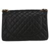 Chanel  Timeless Maxi Jumbo shoulder bag  in black quilted grained leather - Detail D7 thumbnail