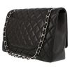 Chanel  Timeless Maxi Jumbo shoulder bag  in black quilted leather - Detail D5 thumbnail