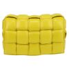 Borsa a tracolla Bottega Veneta  Padded Cassette in pelle intrecciata gialla - Detail D2 thumbnail