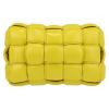 Borsa a tracolla Bottega Veneta  Padded Cassette in pelle intrecciata gialla - Detail D7 thumbnail