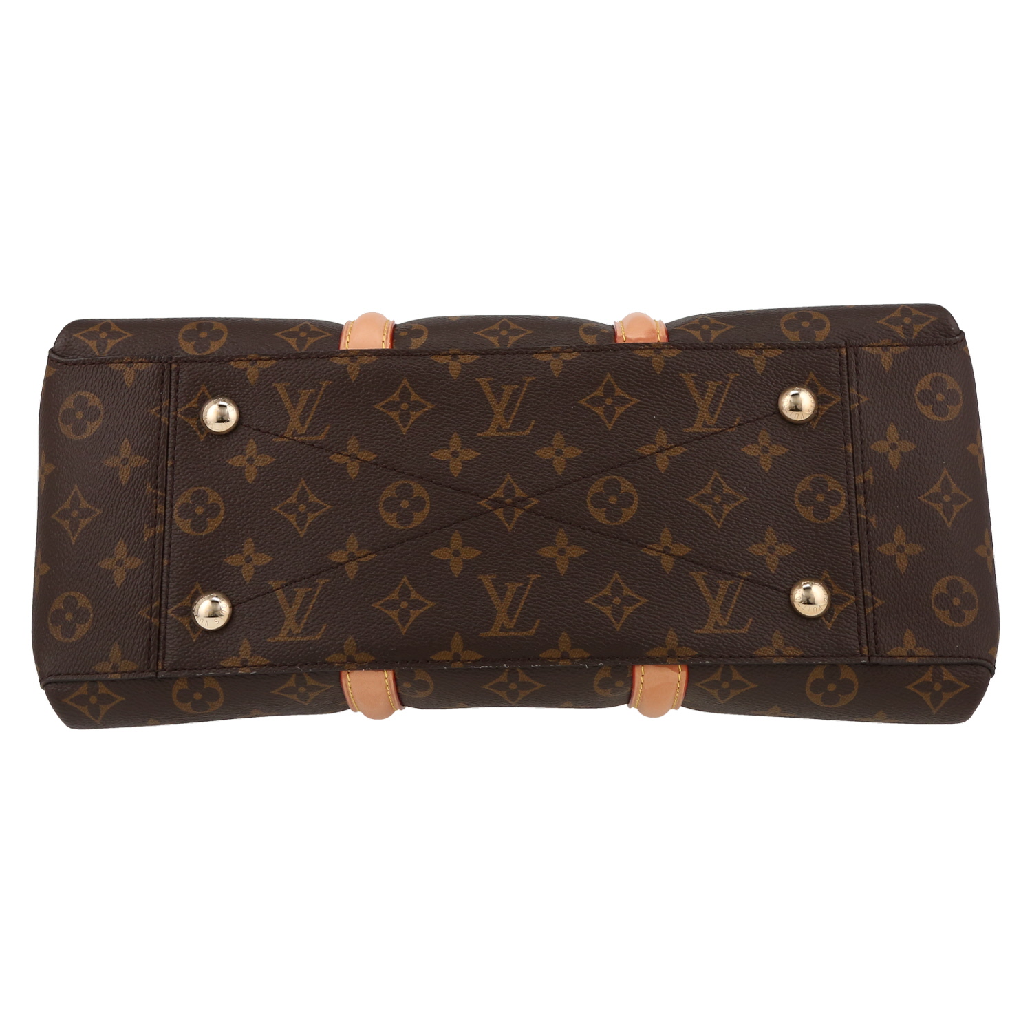 Sac à main Louis Vuitton  Soufflot MM en toile monogram et cuir naturel - Detail D4