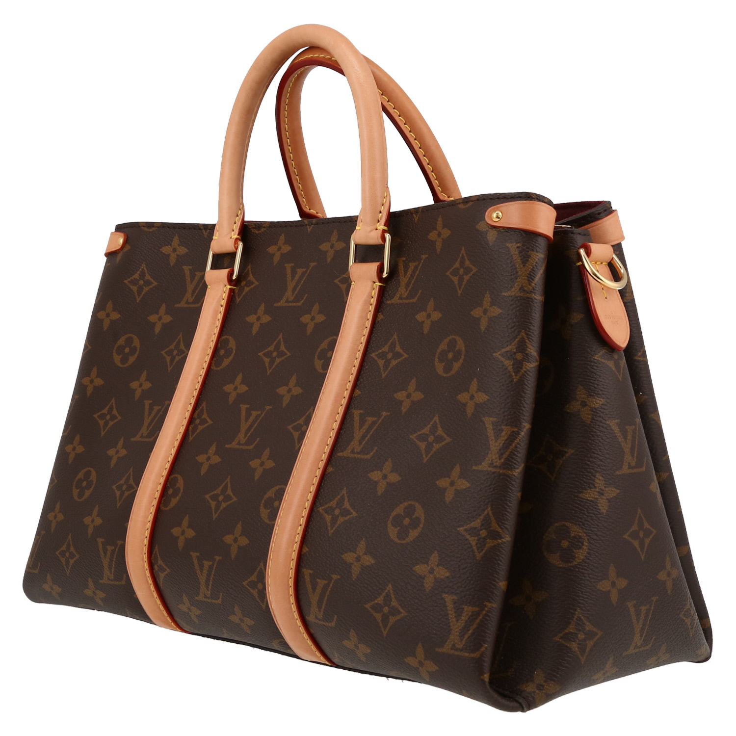 Borsa Louis Vuitton  Soufflot MM in tela monogram e pelle naturale - Detail D5