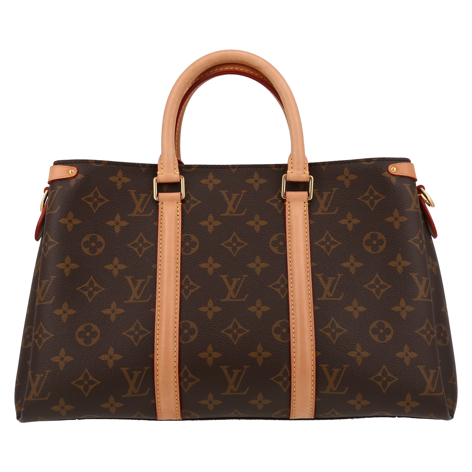 Louis Vuitton  Soufflot MM handbag  monogram canvas  and natural leather - Detail D7