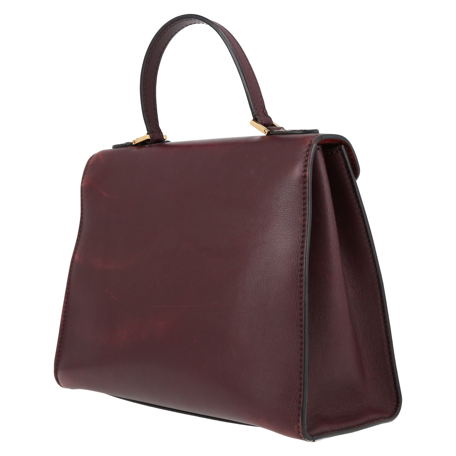 Sac bandoulière Dior  Dioraddict en cuir bordeaux - Detail D5