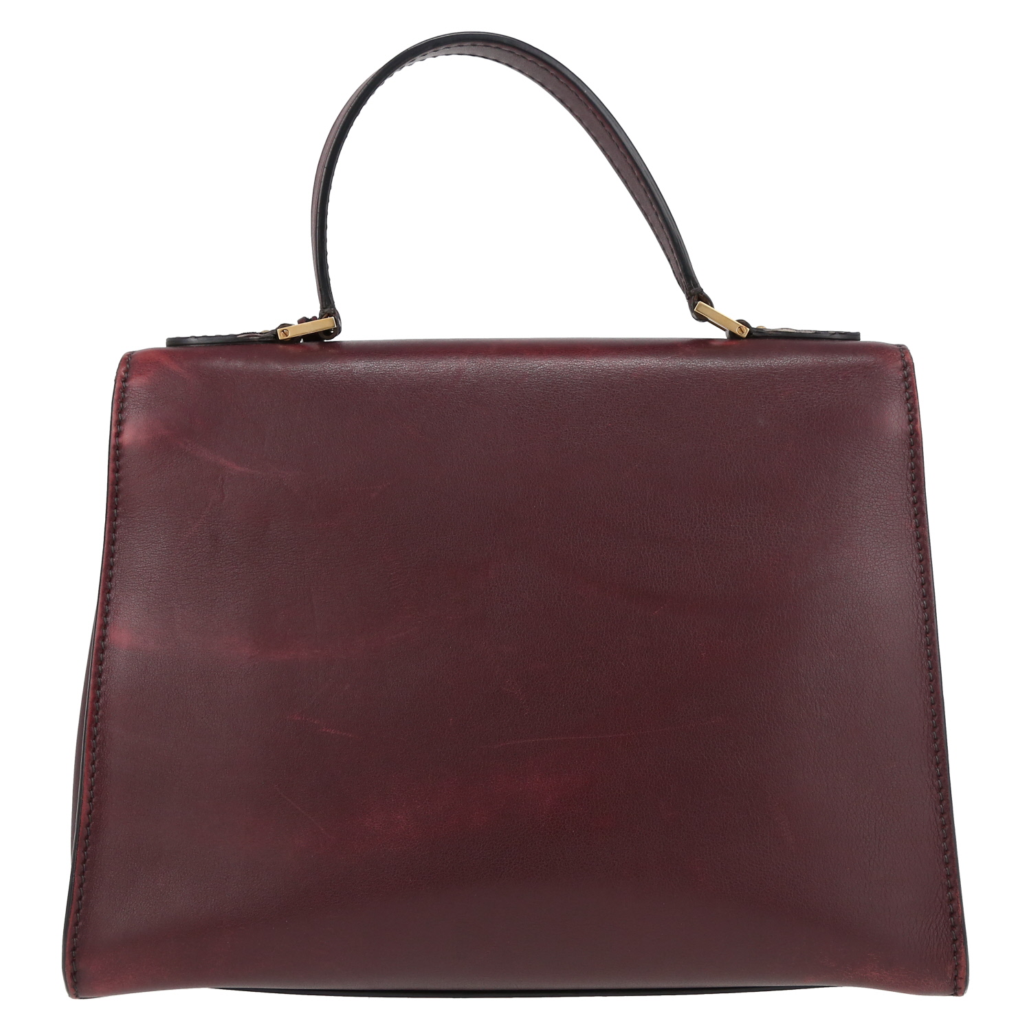 Sac bandoulière Dior  Dioraddict en cuir bordeaux - Detail D7