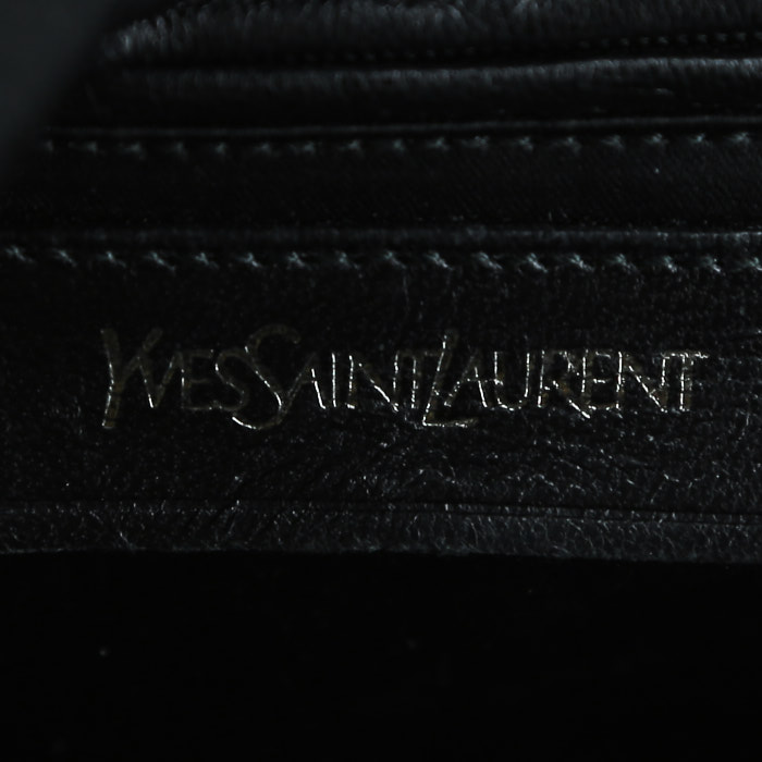 Shopping bag Saint Laurent  Roady in pelle nera - Detail D3