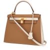 Hermès  Kelly 28 cm handbag  in Craie and Biscuit epsom leather - 00pp thumbnail