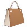Hermès  Kelly 28 cm handbag  in Craie and Biscuit epsom leather - Detail D6 thumbnail